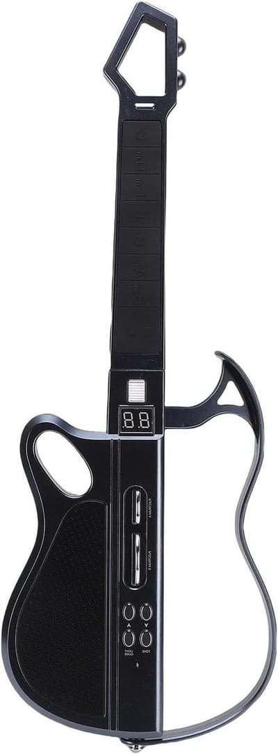 Slimme Gitaar - Elektrisch Instrument - Muziek Leren - Snoerloos en LED - 38.5 cm - Zwart