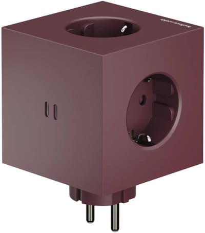 Avolt - Square 2 Design stekkerdoos - 3 stopcontacten + 2 usb-c - limited edition Bauhaus