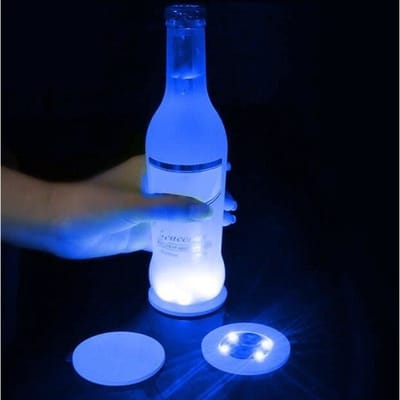 Onderzetter - YWEI - Mini LED-verlichting - Flesstickers - Kerstdecoratie - Bar blauw