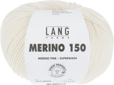 Lang Yarns Merino 150 - 94 ecru - Merinowol Garen