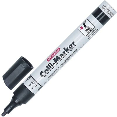 Herlitz Colli Permanente Marker, Zwart, Waterdicht, Ronde Punt