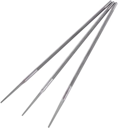 Kettingzaag Vijlen - Ronde Vijlen - Zaagketting Onderhoud - Hoge Hardheid Staal - 48 mm - Grijs