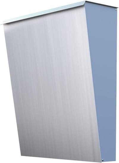Muurbrievenbus Cone - Wandbrievenbus brievenbus - Post ontvangen - Gepoedercoat plaatstaal - 38 x 43 x 12 cm - Grijs metallic
