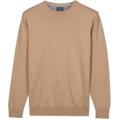 Baileys Trui Uni Color Crew Neck Pima Cotton Zand / male