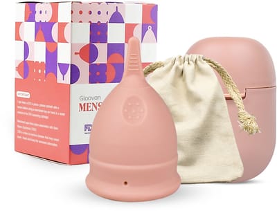 Gloovon® - Menstruatiecup - Maat L - Complete Set voor Beginners - Herbruikbare Menstruatie Cup - BPA-vrij - Cup - Comfortabel menstrueren - Period - Zero Waste