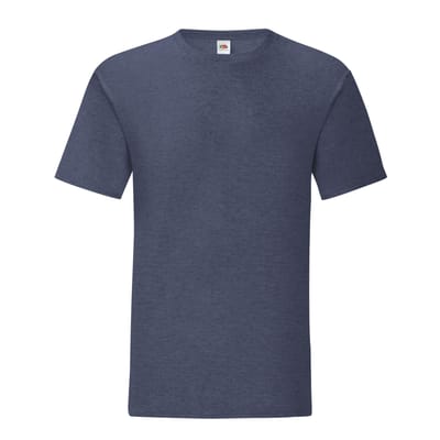 Fruit of the Loom Heren Iconic 150 Heather T-Shirt (Heide-Marine)