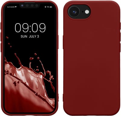 kwmobile telefoonhoesje geschikt voor Apple iPhone 17e / iPhone 16e - Hoesje voor smartphone - Back cover in rabarber rood
