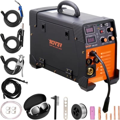 Lasapparaat 3-in-1 - MIG MMA TIG machine - Metaalverbindingen maken - Geavanceerde IGBT technologie - 200 A - Zwart oranje
