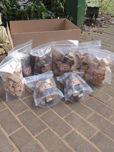 Rookhout assortiment  appel  / kers / eik  / beuken