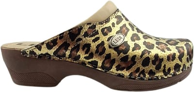 Dina Medische klompen - Werkklompen - Zorgklompen - PU klompen met kunststof zool - Ziekenhuis klompen - Unisex klompen - Panter/Leopard - maat 36