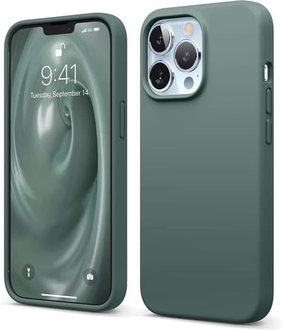 HB Hoesje Geschikt voor Apple iPhone 13 Pro - Groen - Siliconen Back Cover