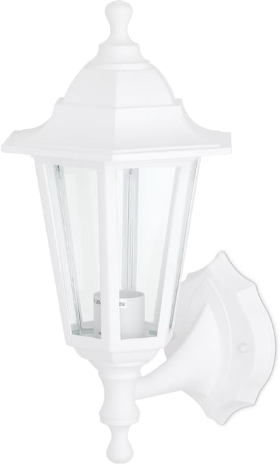 Kwazar Luminaire buitenwandlamp E27 IP44 wit Rustieke buitenlamp max. 60W – Weerbestendige wandverlichting voor gevel, tuin & entree | ERANO.A buitenlamp