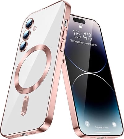 TG Techgrip - Hoesje Geschikt voor Samsung S24 Magsafe Compatible - Back Cover Hoesje met ingebouwde 9H HD camera glas bescherming - Rose Hoes Geschikt voor Samsung Galaxy S24