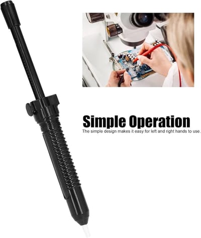 Desoldeerpomp - Tinzuiger - Elektronica Reparatie - Antislip Grip - Compact Formaat - Zwart
