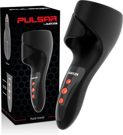 Jamyjob Pulsar Wand - Masturbator - Pulseert en Vibreert - 50 Functies - Zwart