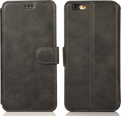 Bookcase Geschikt voor Apple iPhone 6 / 6s - Zwart - Pasjeshouder - Portemonnee
