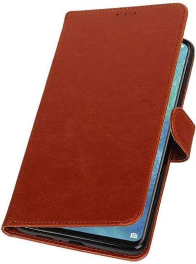 Bruin Pull-Up Booktype Hoesje voor Huawei Mate 20 X