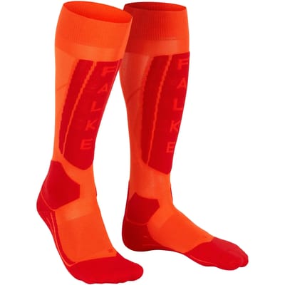 FALKE SK5 Expert Women warm dun zijde functioneel materiaal skisokken dames orange - maat 35-36