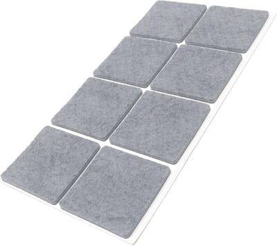 Zelfklevende Viltglijders - Vierkant 50x50mm voor Meubel- en Vloerbescherming