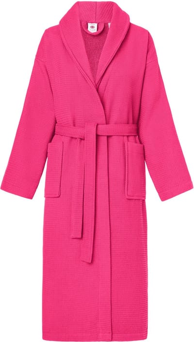 Ladeheid Dames Badjas met Capuchon - Wasmachine bestendig - Katoen - LA-LA40-227-DG - Amaranth (D02) - S