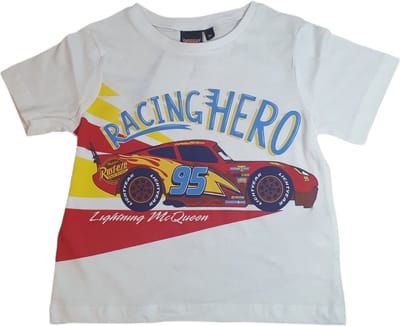 Disney -T-shirt Disney Cars- jongens - wit - maat 122/128