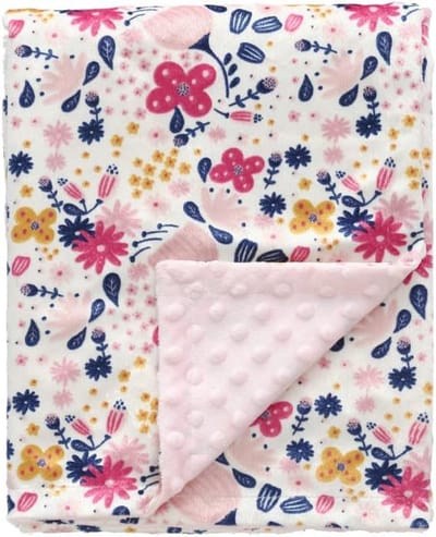 Solidchoice - Zachte Pluche Babydeken met Bloemenprint voor Pasgeborenen