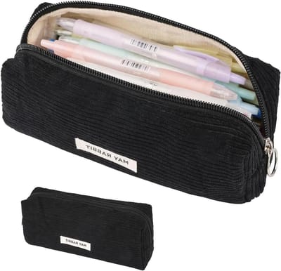 Grote etui - Opbergkoffer - Kantoor en make-up - Ruim interieur - 19x7x6cm - Zwart