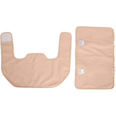 2 stuks Castorolie Pak Set Verstelbare Elastische Band Herbruikbare Castorolie Pak Wrap voor Schouder Rug beige