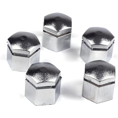 BSP631 5 pièces couvercle de vis de boulon de roue de voiture 1008209, 90343694 capuchon en plastique couleur argent pour Vauxhall Opel GM 22.30 mm * 17 mm