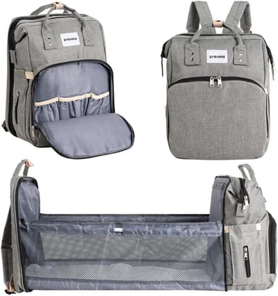 Luierrugzak met Plank - Baby Organizer Tas - Baby Verzorgen - 2-in-1 Luierplank - 41 x 33 x 8 cm