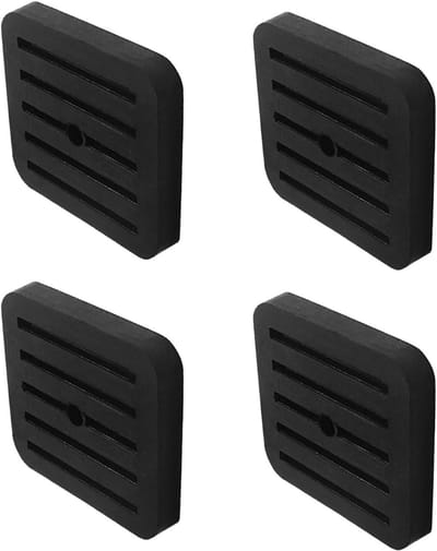Trillingsdempers Rubber - Schokabsorberende Pads - Apparaten Stabiliseren - Effectieve Geluidsisolatie - 4 Stuks - Zwart