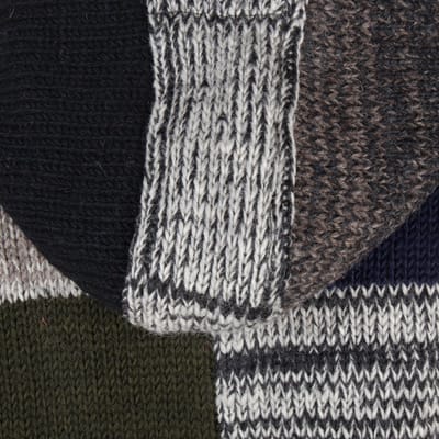 Gebreid Wollen Heren/Uni Vest van Schapenwol met Polyester Fleece voering en afneembare capuchon - SHAKALOHA - M Patch ZH M