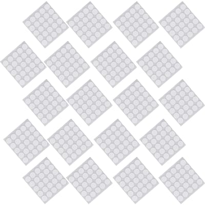 20 vellen Kaarslont Stickers Ronde Schuim Dubbelzijdige Plakband voor Kaarsen Maken 20x1mm white