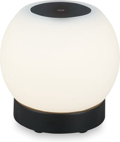 BRILONER - POKA - LED Tafellamp Oplaadbaar - Dimbaar - Glas - Snoerloos - Touch - 3W - zwart - Ø16cm