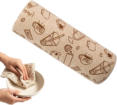 Keukenrol Doeken - Afwasdoeken - Snel schoonmaken - Zeer absorberend - 25x25 cm per vel - Donker Koffie