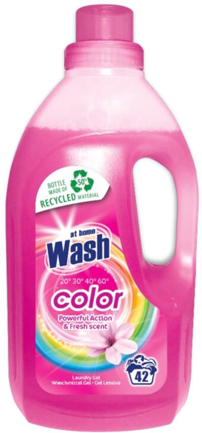 At Home Wasmiddel Color 42 Wasbeurten Kleur - 3 x 1,5 liter - Voordeelverpakking
