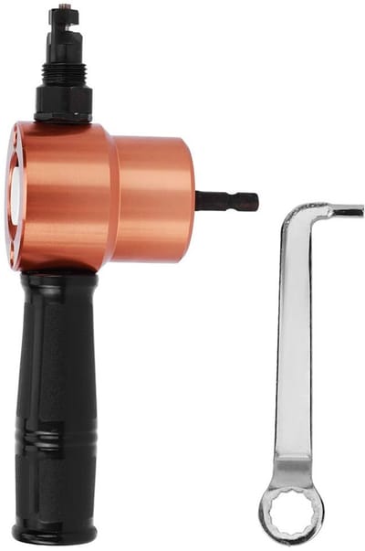 Dailygoods- Plaatknabbelschaar Dubbele Kop - Metalen Plaatfrees - Boorhulpstuk - Knabbelgereedschapsset - Werkplaatsgereedschap - Snijvermogen tot 2 mm - Knabbelschaar