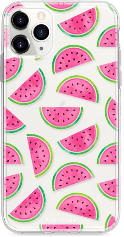 Fooncase Hoesje Geschikt voor iPhone 11 Pro Max - Shockproof Case - Back Cover / Soft Case - Watermeloen