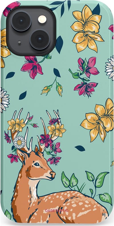 Casetastic Hoesje Geschikt voor Apple iPhone 14 Plus Magsafe - Stijlvolle Beschermende Duo-layer Case - Bloemenbronst