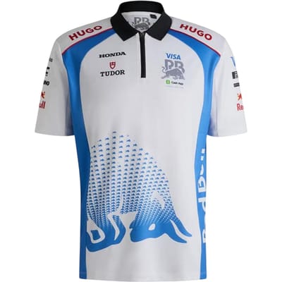 Hugo Mann Vcarb Red Bull Polyester Poloshirt (Wit)
