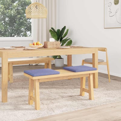 vidaXL - Bankkussen - 2 - st - Stof - Jeans - Blauw - Diepte - 35 - cm