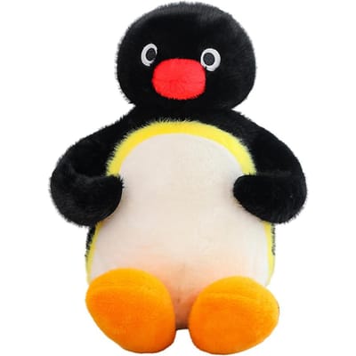 456085Cm Pinguïn Beweegbare Gewrichten Pluche Speelgoed Pingu Kawaii Pinguïn Knuffelpop Cartoon Dier Schattig Huisdecoratie Kinder Verjaardagscadeau 45cm black