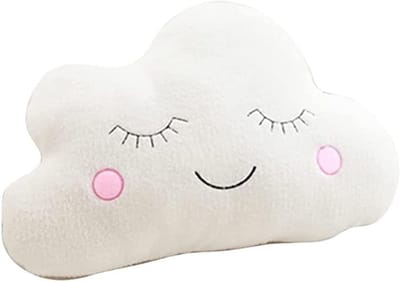 Daity Zacht pluche sterrenkussen - maanwolk - fris kussen - bedkussen - thuiskantoor - bank - autostoelkussen - feestartikelen (wolk (55 * 45) cm - wit)