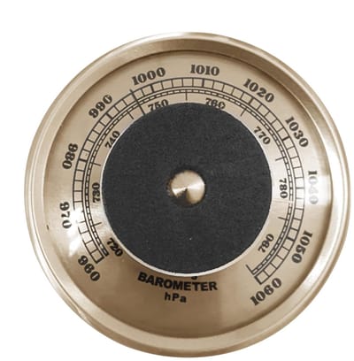 Weerstation Analoog - Barometer Thermometer - Binnen Buiten - Roestvrij Staal - 70mm Diameter - Zilver