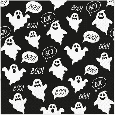 Lunch servetten Boo Black - PAW Decor - 33x33 cm