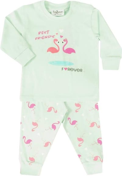 Fun2Wear Pyjama Flamingo Mint Maat 152