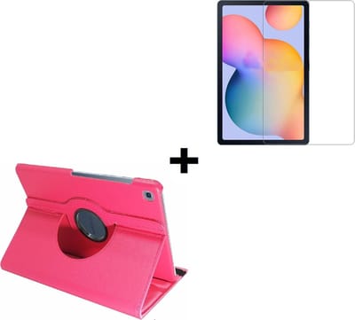 Samsung Galaxy Tab S6 Lite Hoesje - 10.4 inch -  Samsung Galaxy Tab S6 Lite Screenprotector - Samsung Tab S6 Lite hoes Roze + Screenprotector