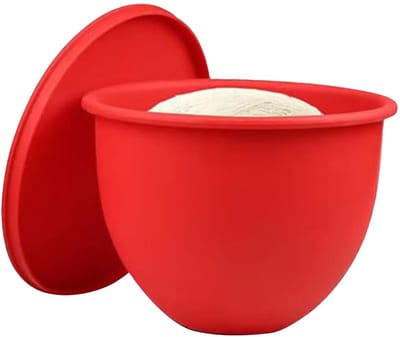 Home & Marker - Siliconen Mengkom Inzetstuk - Geschikt voor KitchenAid Keukenmachine - Siliconen Komvoering met Schenktuit & Deksel - Herbruikbaar - Rood - POSODINKA