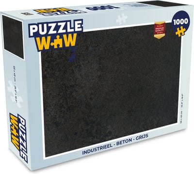 Puzzel Industrieel - Beton print - Grijs - Structuren - Retro - Legpuzzel - Puzzel 1000 stukjes volwassenen