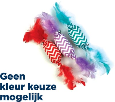 Kattenspeeltje Happy Pet - Crinkle Snoepje Assorti - Lichtgewicht 19x2.5cm